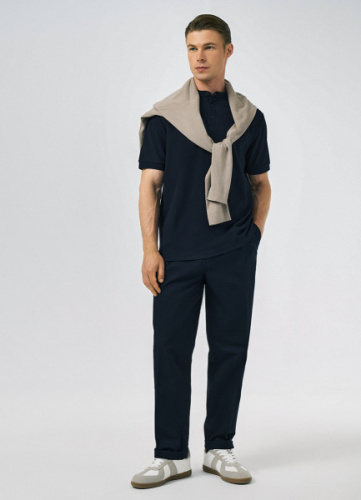 Брюки из твила, Синий