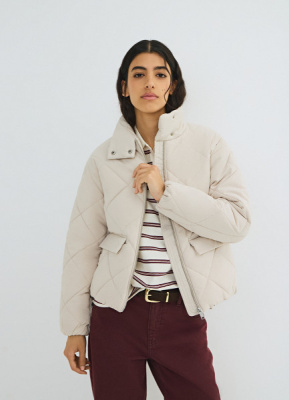 Утеплённая куртка, Бежевый