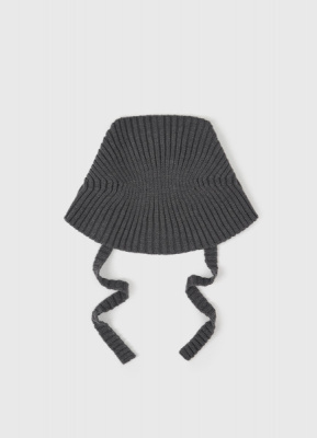 Вязаная косынка на завязках, Серый