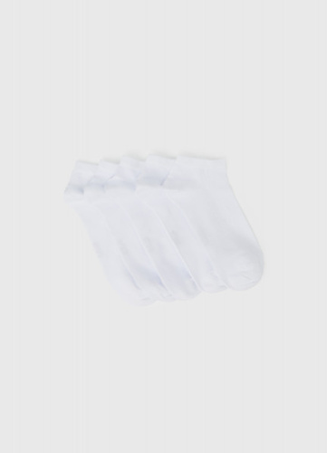 Базовые носки-сникерсы, 5 пар, Белый