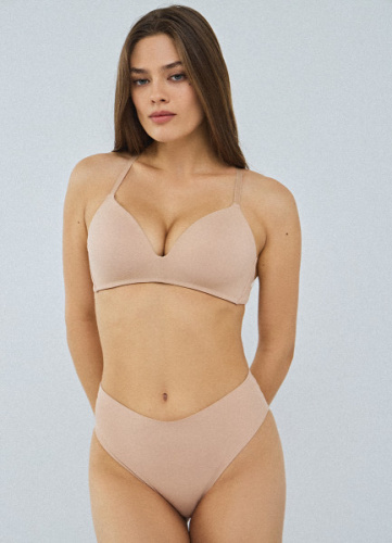 Бюстгальтер с формованными чашками, Бежевый