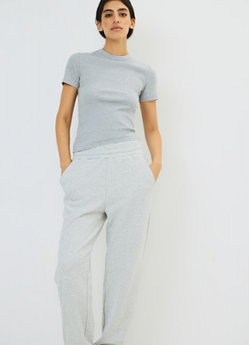 Футболка в рубчик, Серый