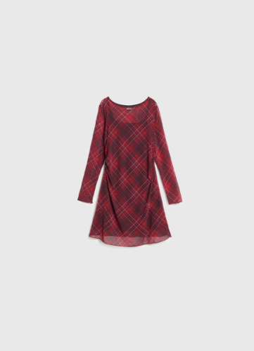 Сетчатое мини-платье для девочек, Фиолетовый