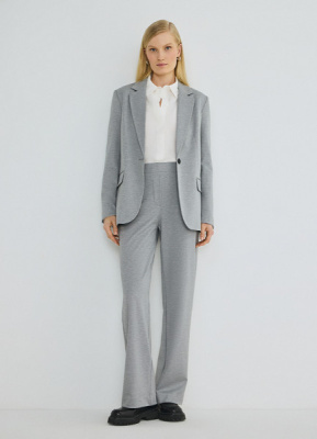 Прямые брюки из трикотажа, Серый