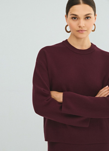 Джемпер плотной вязки, Фиолетовый