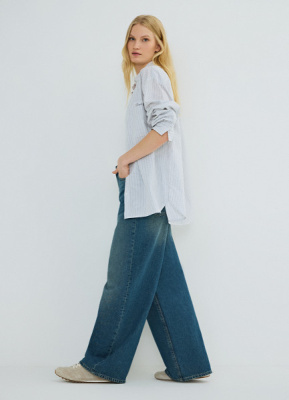 Джинсы со средней посадкой, Синий