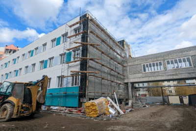 Пристрой к зданию школы №5 в Якутске введут в конце 2022 года /  Якутск Якутск Республика Саха (Якутия)