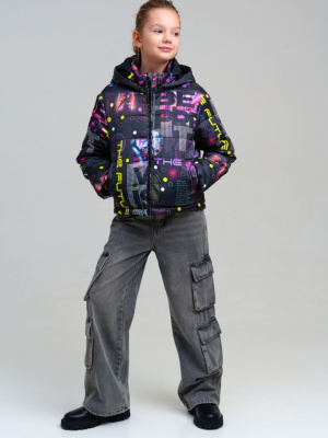 Куртка текстильная с полиуретановым покрытием для девочек