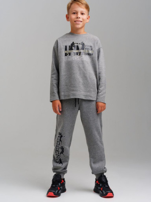 Комплект трикотажный для мальчиков: фуфайка (футболка с длинными рукавами), брюки