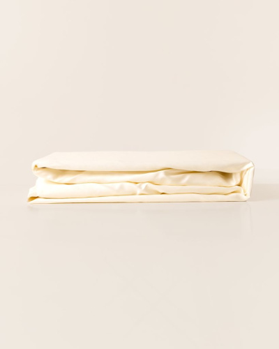 Простыня на резинке Сливочный 160х200х25