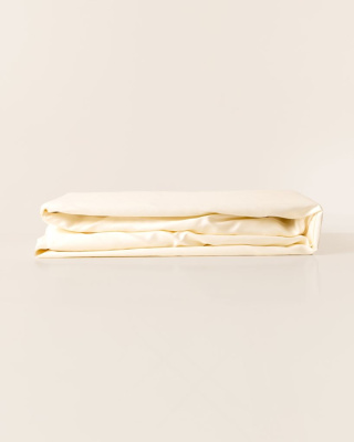 Простыня на резинке Сливочный 160х200х25