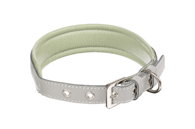 Кожаный ошейник Mint-Grey L
