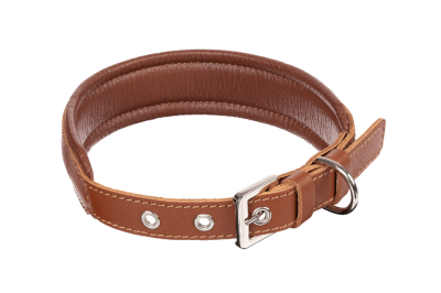 Кожаный ошейник Brown L
