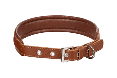 Кожаный ошейник Brown XL