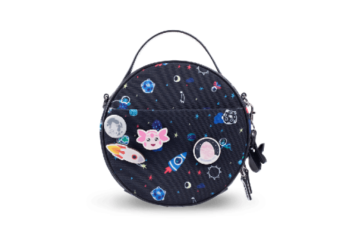 Сумка большая круглая Луна канвас Blue