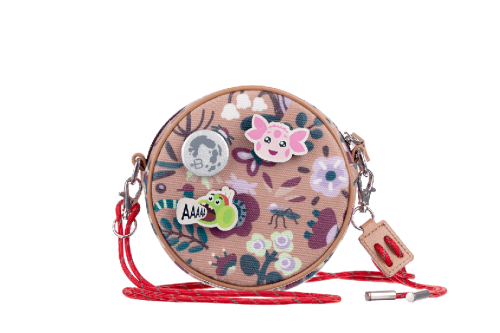 Сумка маленькая круглая Луна канвас Beige