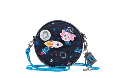 Сумка маленькая круглая Луна канвас Blue