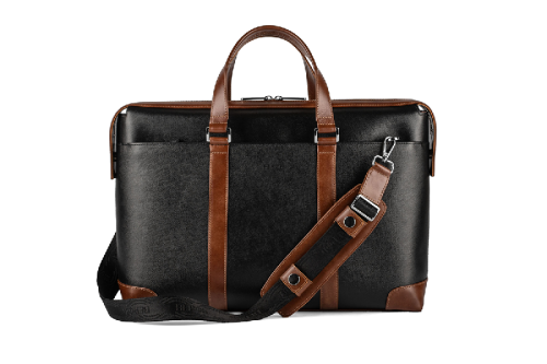 Мужская деловая сумка Pebble Black-Brown