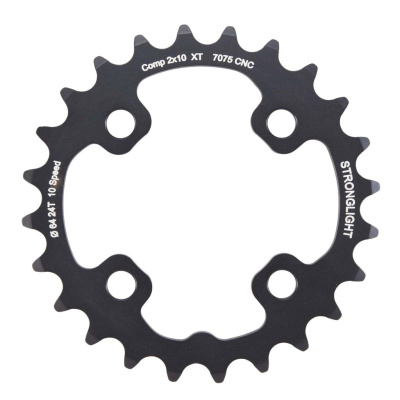 Звезда системы Stronglight для систем Shimano XT FC M785 7075-T6 CT? 2x10 (черный 26 (38) BCD 64 мм)