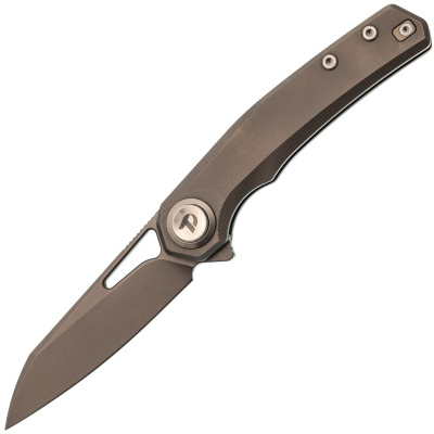 Складной нож Dr.Tech D4281G, сталь M390, рукоять TC4, серый