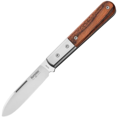 Складной нож LionSteel Barlow Roundhead, сталь M390, рукоять титан/дерево палисандр