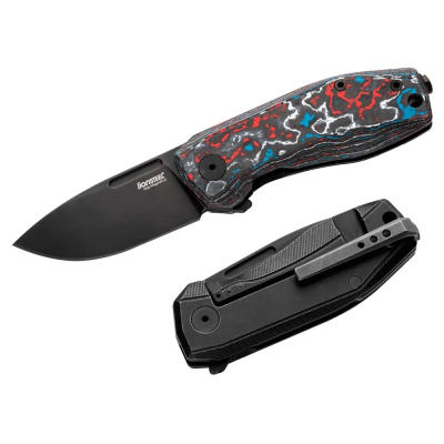 Складной нож LionSteel NANO Nebula, сталь MagnaCut, рукоять карбон/титан