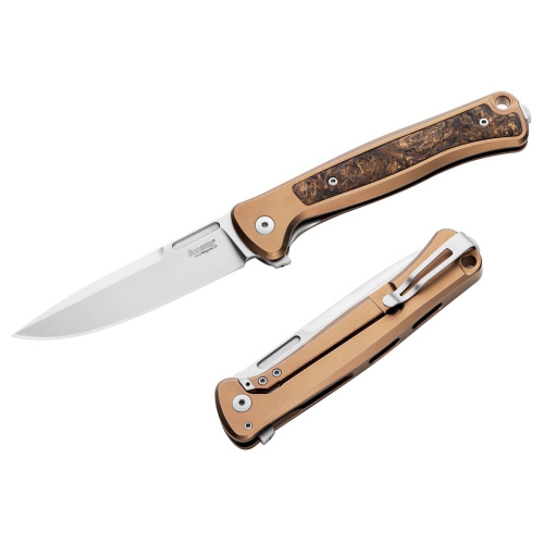 Складной нож LionSteel Skinny Titanium, сталь MagnaCut, рукоять титан, бронзовый