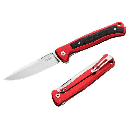 Складной нож LionSteel Skinny Aluminium, сталь MagnaCut, рукоять алюминий/микарта, красный