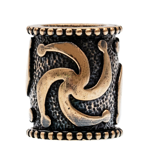 Бусина для темляка Символ Рода, бронза