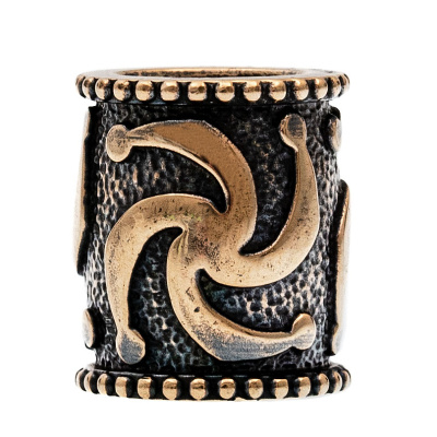 Бусина для темляка Символ Рода, бронза