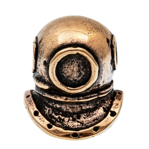 Бусина для темляка Водолазный шлем, бронза