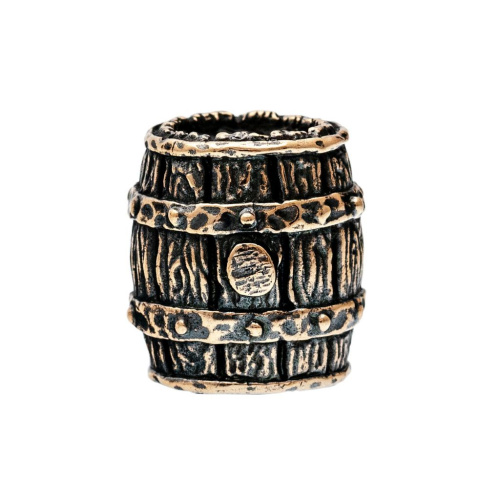 Бусина для темляка Бочка, бронза