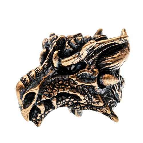 Бусина для темляка Рогатый Дракон, бронза