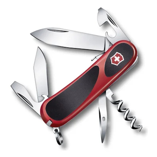 Нож перочинный Victorinox EvoGrip S101, сталь X50CrMoV15, рукоять Cellidor/резина, красно-чёрный