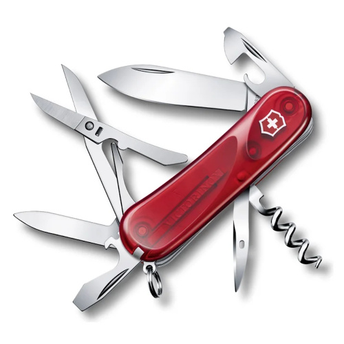 Нож перочинный Victorinox Evolution 14.600 2.3903.ET 85мм 14 функций полупрозрачный красный