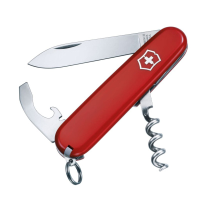 Нож перочинный Victorinox Waiter, сталь X55CrMo14, рукоять Cellidor®, красный, 9 функций, 84мм