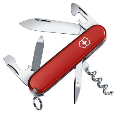 Нож перочинный Victorinox Sportsman, сталь X55CrMo14, рукоять Cellidor®, красный, 13 функций, 84мм