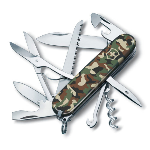 Нож перочинный Victorinox Huntsman Comouflage, сталь X55CrMo14, рукоять Cellidor®, камуфляж, 15 функций, 91мм