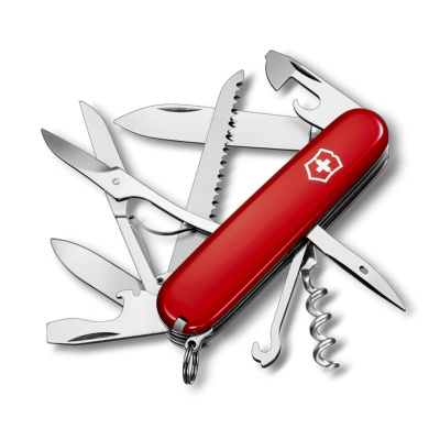 Нож перочинный Victorinox Huntsman, сталь X55CrMo14, рукоять Cellidor®, красный, 15 функций, 91мм