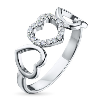 Кольцо из белого золота с бриллиантами э0901кц12142300