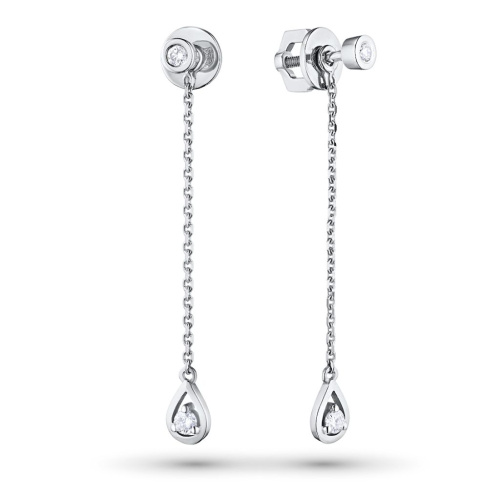 Пусеты из белого золота с бриллиантами э0901пс04181500