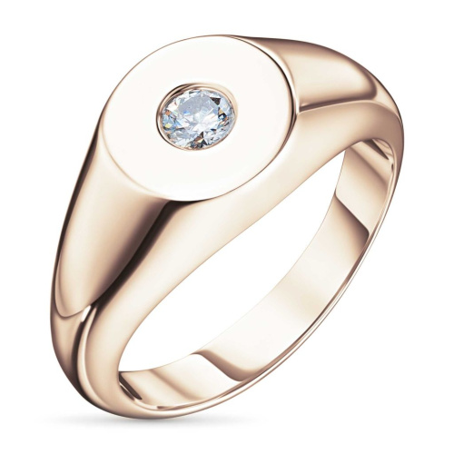 Кольцо из красного золота с бриллиантом э0201кц03210854