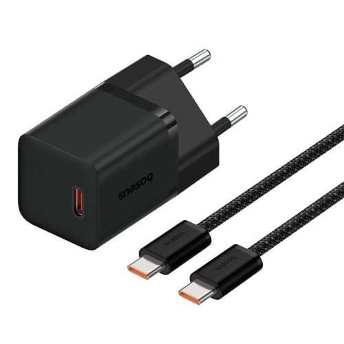 Сетевое зарядное устройство Baseus GaN Charger 30W Type-C/кабель Type-C- Type-C 100см (P10110902113-00) (черный)