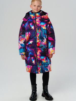 Пальто текстильное с полиуретановым покрытием для девочек