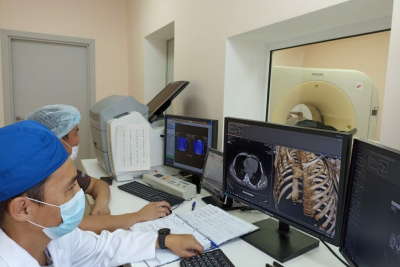 На новом компьютерном томографе в ЦРБ Горного района провели более 700 исследований /    