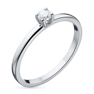 Помолвочное кольцо из белого золота с бриллиантом э4701кц04160500
