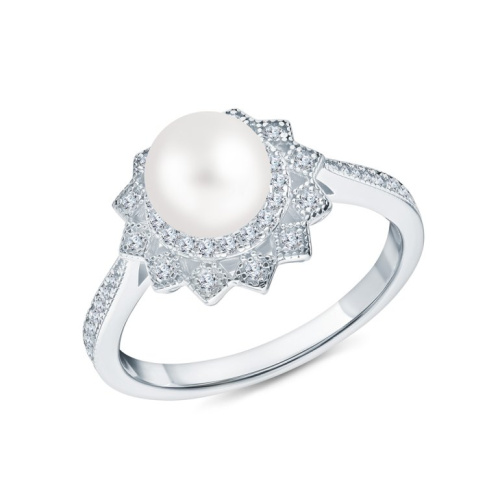 Серебряное кольцо с жемчугом