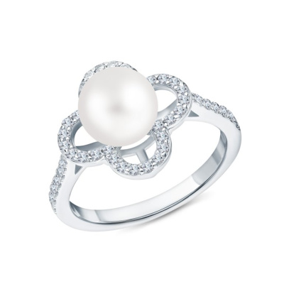 Серебряное кольцо с жемчугом