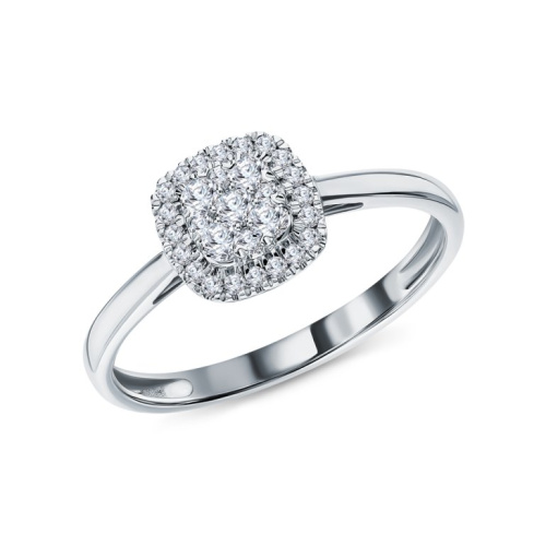 Золотое кольцо с бриллиантами природными