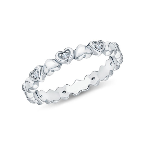 Серебряное кольцо с фианитами